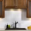 Fasade 18in x 24in Rib Matte White Backsplash Panel 5pk view 2