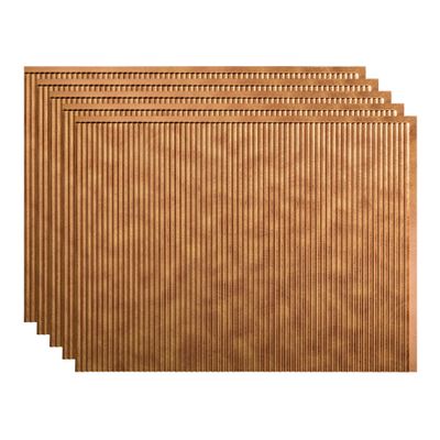 Fasade 18in x 24in Rib Antique Bronze Backsplash Panel 5pk