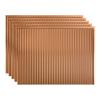 Fasade 18in x 24in Rib Polished Copper Backsplash Panel 5pk view 1