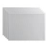 Fasade 18in x 24in Rib Gloss White Backsplash Panel 5pk view 1