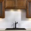 Fasade 18in x 24in Rib Gloss White Backsplash Panel 5pk view 3