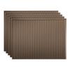 Fasade 18in x 24in Rib Argent Bronze Backsplash Panel 5pk view 1