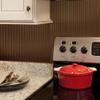Fasade 18in x 24in Rib Argent Bronze Backsplash Panel 5pk view 2