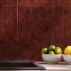 Fasade 18in x 24in Rib Moonstone Copper Backsplash Panel 5pk view 3