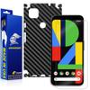 Armorsuit MilitaryShield Black Carbon Fiber Skin Wrap Film + HD Clear Screen Protector Designed for Google Pixel 4a Film view 1
