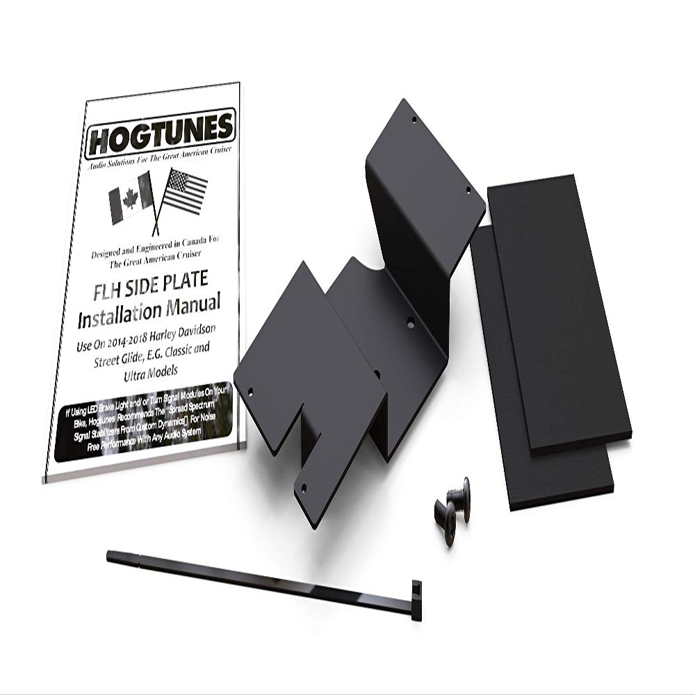 Hogtunes FLH Side Plate-RM Amplifer Mounting Plate, Fits 2014-2024 Harley-Davidson Motorcycles