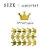 20PCS Crown Mirror Wall Stickers, Princess Baby Room Decor for Kids Rooms, Gold Crown Decal (Acrylic Material) view 3