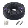 Anlink 300Ft (91 Meters) 4K 8MP 5MP 2MP 1080P BNC Video and Power Cable, Mini RG59 Wire for CCTV Security Camera Systems, with BNC Connector, RCA Adapter, Cable Clips view 1