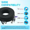 Anlink 300Ft (91 Meters) 4K 8MP 5MP 2MP 1080P BNC Video and Power Cable, Mini RG59 Wire for CCTV Security Camera Systems, with BNC Connector, RCA Adapter, Cable Clips view 3