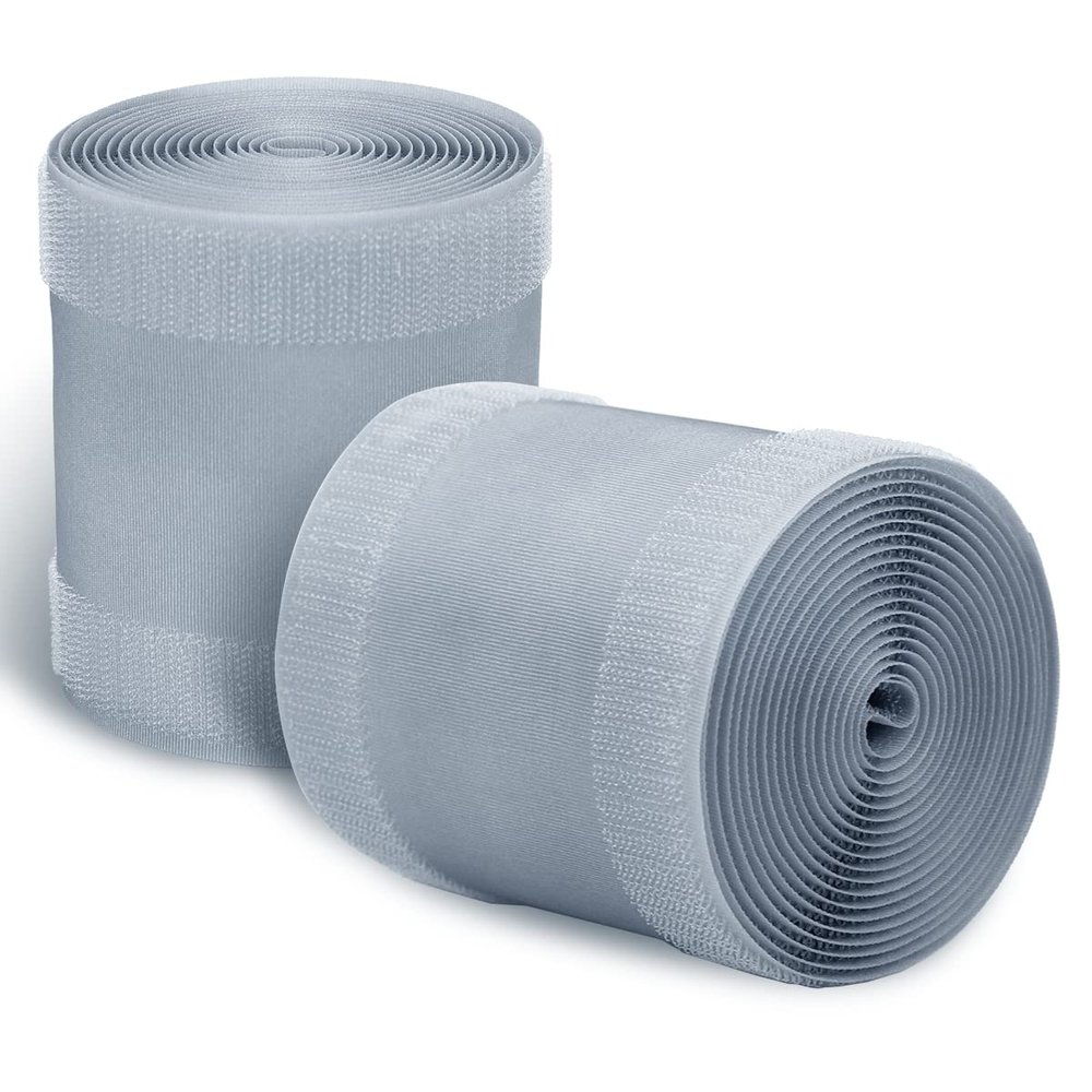 2 Pcs Gray Floor Cord Cover for Office Carpet Wire Cover Under Desk Cable Grip Strip Management Hold Cords in Place for Power Cords Audio Cables Coaxial Cable Telephone Line (3.9 Width X 10Length)