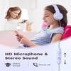 iClever HS19 Kids Headphones for School with Microphone, Safe Volume Limiter 74/85dBA, Over-Ear Girls Boys Headphones for Kids with FunShare Foldable Wired for iPad/Travel (Purple) view 4