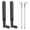 8dBi WiFi Antenna RP-SMA Male Wireless Network 2.4GHz 5.8GHz Dual Band with U.FL/IPEX to RP-SMA Female Pigtail Cable for Mini PCIe Card Wireless Routers, PC Desktop, Repeater, FPV UAV Drone, PS4-2PCS view 1