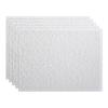 Fasade 18in x 24in Hammered Gloss White Backsplash Panel 5pk view 1