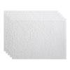 Fasade 18in x 24in Hammered Matte White Backsplash Panel 5pk view 1
