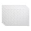 Fasade 18in x 24in Lotus Matte White Backsplash Panel 5pk view 1