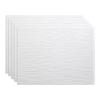 Fasade 18in x 24in Ripple Matte White Backsplash Panel 5pk view 1