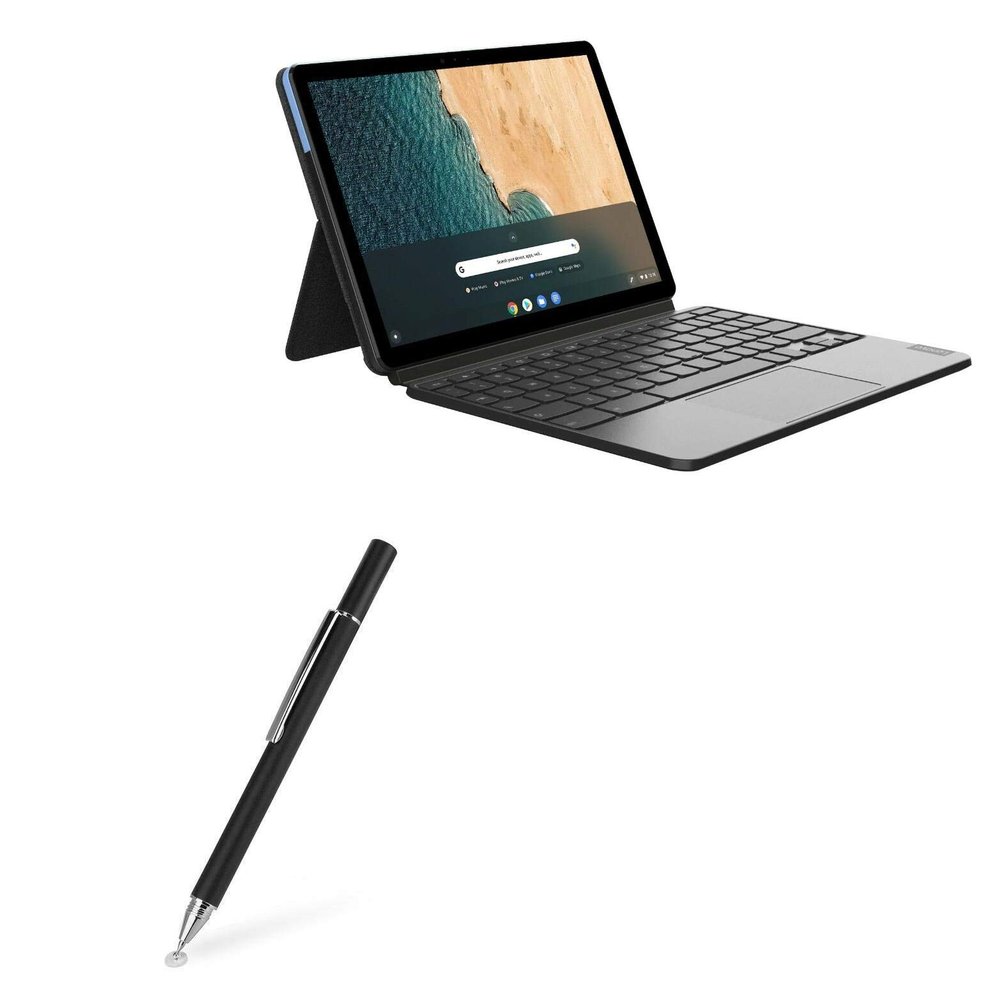 BoxWave Stylus Pen Compatible with Lenovo Chromebook Duet - FineTouch Capacitive Stylus, Super Precise Stylus Pen - Jet Black