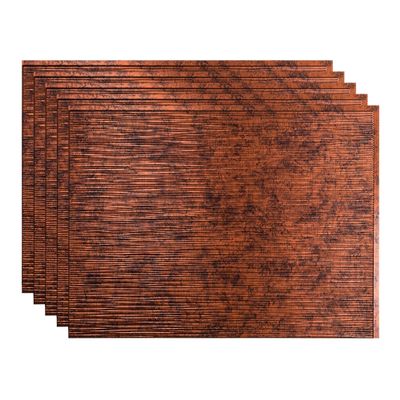 Fasade 18in x 24in Ripple Moonstone Copper Backsplash Panel 5pk