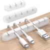 SOULWIT Cable Holder Clips, 3-Pack Cable Management Cord Organizer Clips Silicone Self Adhesive for Desktop USB Charging Cable Nightstand Power Cord Mouse Cable Wire PC Office Home view 1