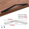 Geeyu Large Cabinet Handles, Black Cabinet Pulls Drawer Handles Kitchen Handles Black Knobs Hardware Furniture Accessories Door Handle (Color : 9030 22.2cm) view 2