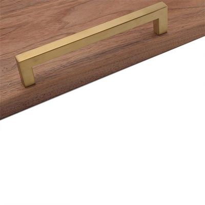 Geeyu Gold Cabinet Handles, New Golden Brass Kitchen Cabinet Handles Modern Dresser Pulls Door Handles and Knobs Square Furniture Hardware (Color : A7)