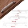 Geeyu Large Cabinet Handles, Modern Kitchen Cabinet Handles Solid Drawer Wardrobe Door Handles Children Furniture Parts Accessories Hardware Dresser (Color : 9.6cm 6191) view 3