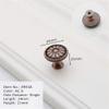 Geeyu Copper Handles, European Zinc Alloy Cabinet Handles Drawer Knobs Kitchen Cupboard Handles Door Pulls White Black Furniture Handle Hardware (Color : AC S) view 2