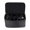 Camera Bag, 10.2 * 5.9 * 5.5 Inch Portable Overlap Zipper Padded Bag Pouch W/ Carry Strap BT For DSLR Camera Lens, Full Padded Accessory Lens Case With Thick Inner Vibrate Absorption Material view 3