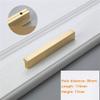 Geeyu Gold Cabinet Handles, Brass Furniture Handles Gold Cabinet Door Drawer Wardrobe Dresser Pulls Knobs Cabinet Pulls Kitchen Handle (Color : Pitch Size 96mm) view 2