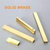 Geeyu Gold Cabinet Handles, Brass Furniture Handles Gold Cabinet Door Drawer Wardrobe Dresser Pulls Knobs Cabinet Pulls Kitchen Handle (Color : Pitch Size 96mm) view 3