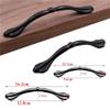 Geeyu Bathroom Cabinet Handles, Black Cabinet Pulls Drawer Handles Kitchen Knobs Hardware Drawer Furniture Parts Accessories Door Handle (Color : 9027 12.7cm) view 3