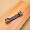 Geeyu File Cabinet Handles, Zinc Alloy Leather Handles for Furniture Cabinet Knobs Chest Drawer Suitcase Handle and Pulls Black Brown Kitchen Handles (Color : Black 128mm) view 4