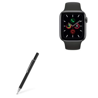 BoxWave Stylus Pen Compatible with Apple Watch Series 5 - FineTouch Capacitive Stylus, Super Precise Stylus Pen - Jet Black