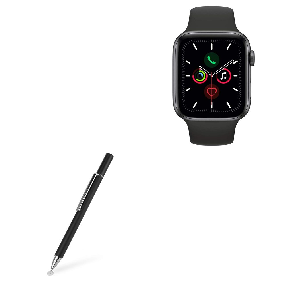 BoxWave Stylus Pen Compatible with Apple Watch Series 5 - FineTouch Capacitive Stylus, Super Precise Stylus Pen - Jet Black