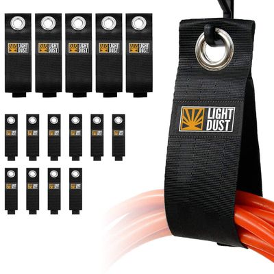 15PCS Heavy Duty Storage Straps - Garage Organization Tool Organizers and Fastening Straps - Cord Wrap Keeper, Cable Straps for Cords, Hoses, Rope, RV, Boat, and Garage Storage