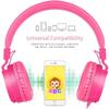 gorsun Kids Headphones, Lightweight Stereo Wired Toddler Headphones, Adjustable Headband Children's Headset for Smartphones Computer Pad Earphones(Pink) view 3