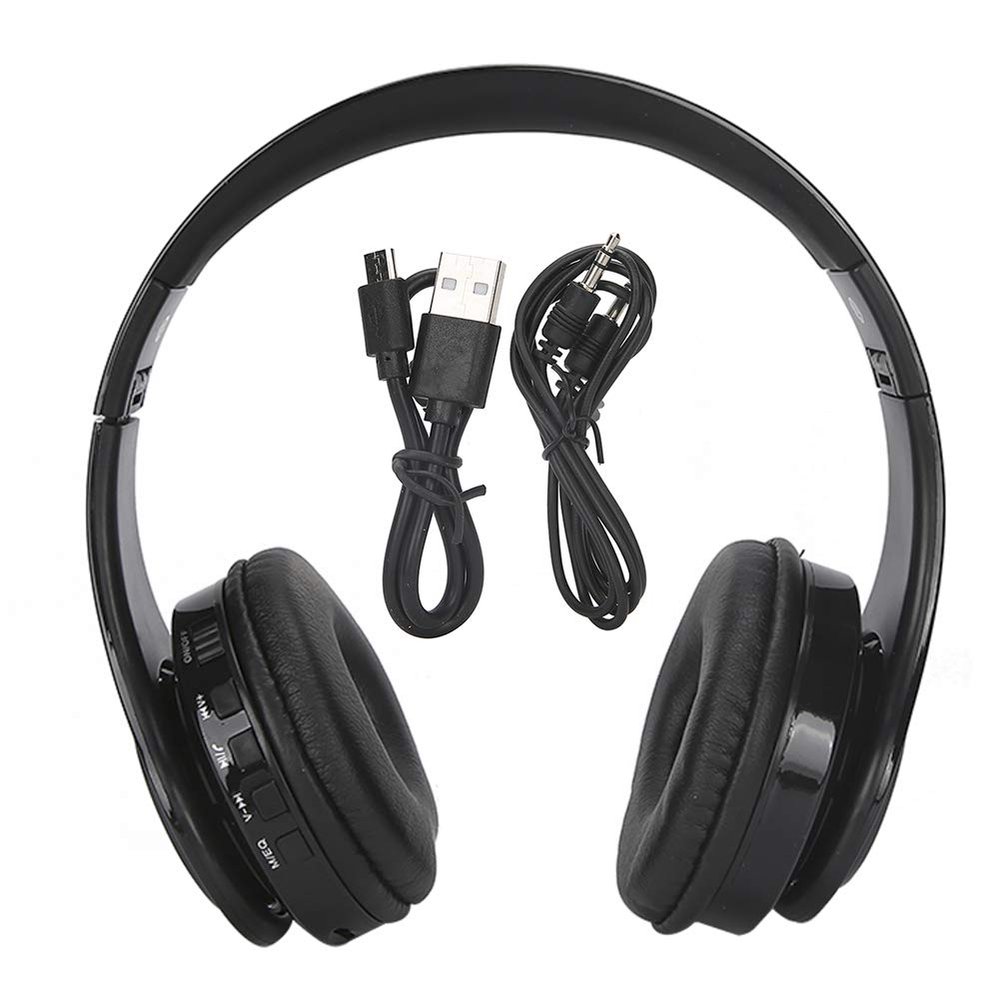 Bluetooth 5.0 Gaming Headset, FG-69 Over Ear Stereo Headphone with Microphone, Wired and Headset for Mobile Phone/TV/PC(Black)