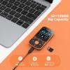 32GB MP3 Player with Clip, AGPTEK Bluetooth 5.0 Lossless Sound with FM Radio, Voice Recorder for Sport Running, Supports up to 128GB TF Card,Orange view 3