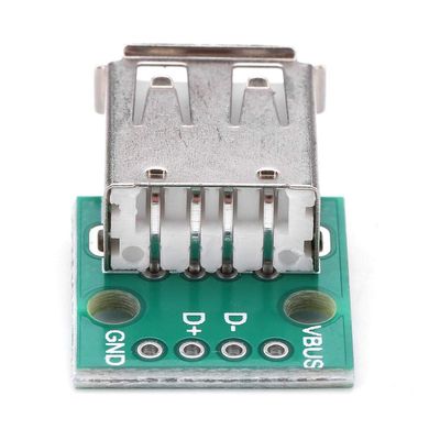 Nunafey 10pcs USB Type A Female Socket Board, Micro USB Board 2.54Mm Pitch Adapter Connector USB to Dip for DIY USB Power Supply, Breadboard Design