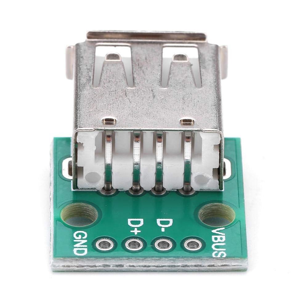 Nunafey 10pcs USB Type A Female Socket Board, Micro USB Board 2.54Mm Pitch Adapter Connector USB to Dip for DIY USB Power Supply, Breadboard Design
