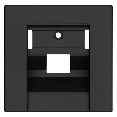 OPUS 55 cover for ISDN / Data connection sockets, 1-fold, colour: anthracite, silky gloss