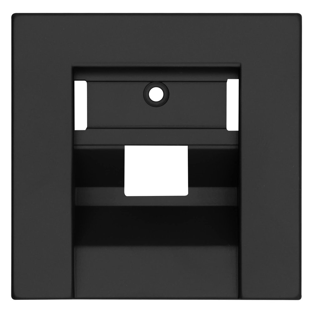 OPUS 55 cover for ISDN / Data connection sockets, 1-fold, colour: anthracite, silky gloss