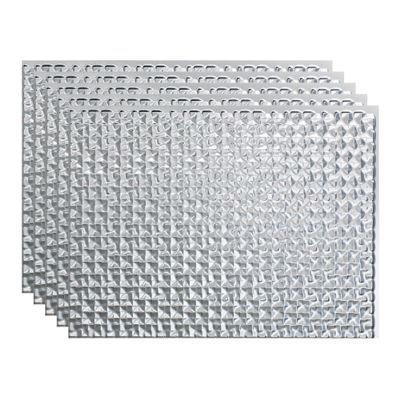 Fasade 18in x 24in Terrain Brushed Aluminum Backsplash Panel 5pk