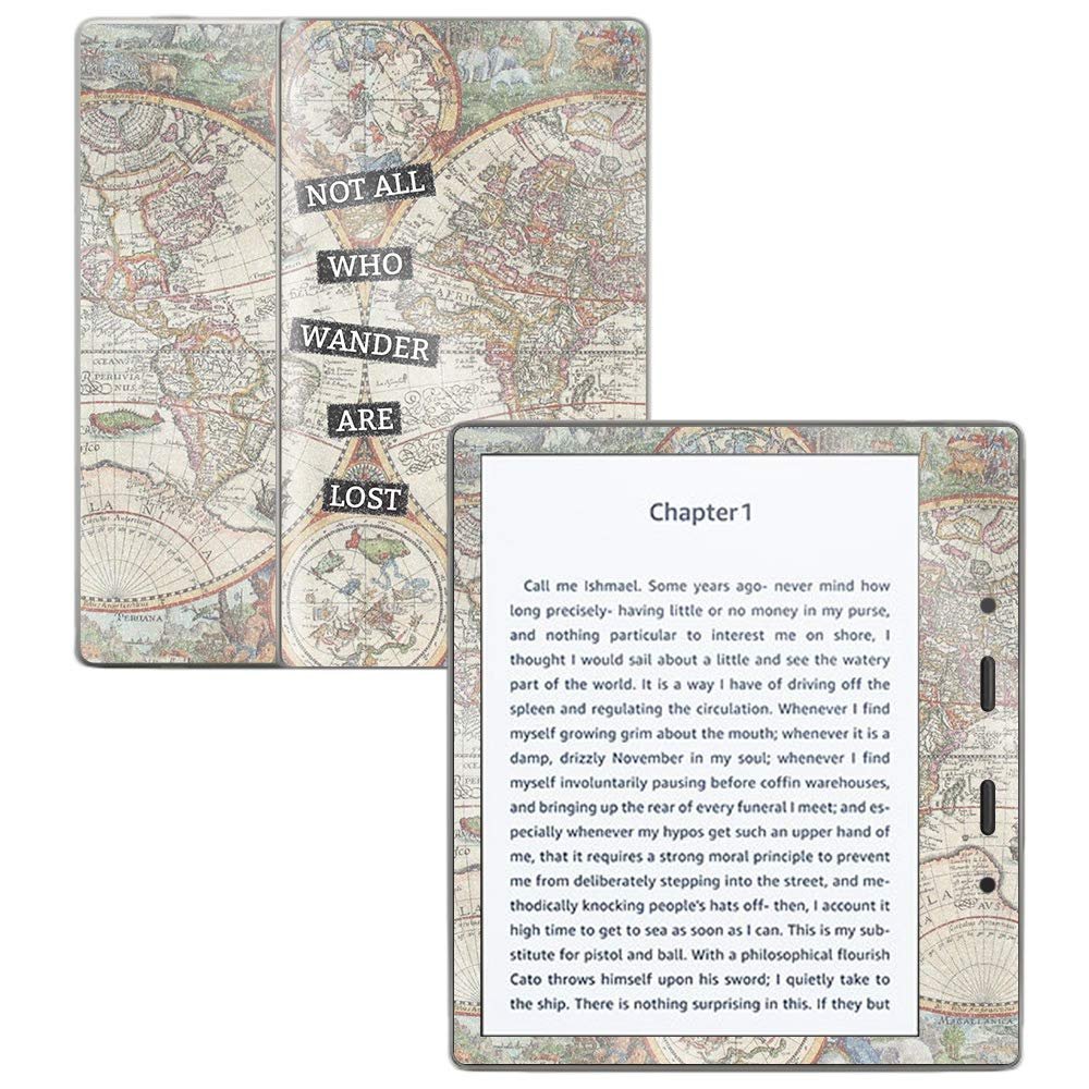 MightySkins Glossy Glitter Skin for Amazon Kindle Oasis 7" (9th Gen) - Who Wander | Protective, Durable High-Gloss Glitter Finish | Easy to Apply, Remove, and Change Styles | Made in The USA, GL-AMKOA7-Who Wander