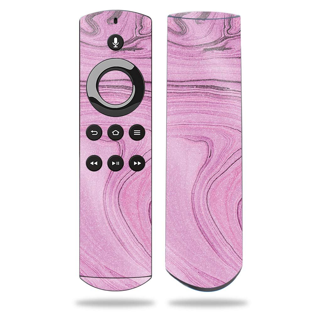 MightySkins Glossy Glitter Skin for Amazon Fire TV Remote - Pink Thai Marble | Protective, Durable High-Gloss Glitter Finish | Easy to Apply, Remove, and Change Styles | Made in The USA