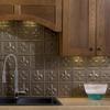 Fasade 18in x 24in Fleur-de-lis Argent Bronze Backsplash Panel 5pk view 3