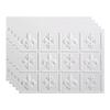 Fasade 18in x 24in Fleur-de-lis Matte White Backsplash Panel 5pk view 1