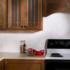 Fasade 18in x 24in Fleur-de-lis Matte White Backsplash Panel 5pk view 2