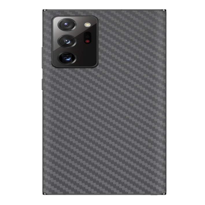 Decalrus - Protective Decal for Samsung Note 20 Ultra Cellphone Grey Carbon Fiber Skin Skins Decal for case Cover wrap CFsamsungGalaxynote20ultraGrey