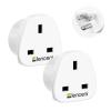 LENCENT UK to US America Plug Adapter, 2 Pack Grounded USA Visitors Travel Converter, Converts All Type G Plugs from United Kingdom UK Singapore Malaysia UAE Ireland Malta Hongkong and etc. (Type B) view 1